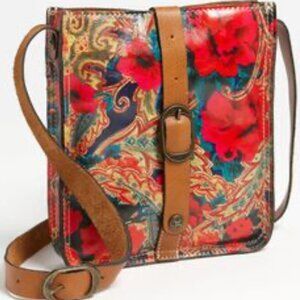 Patricia Nash Venezia Pouch Floral Leather Crossbody Bag